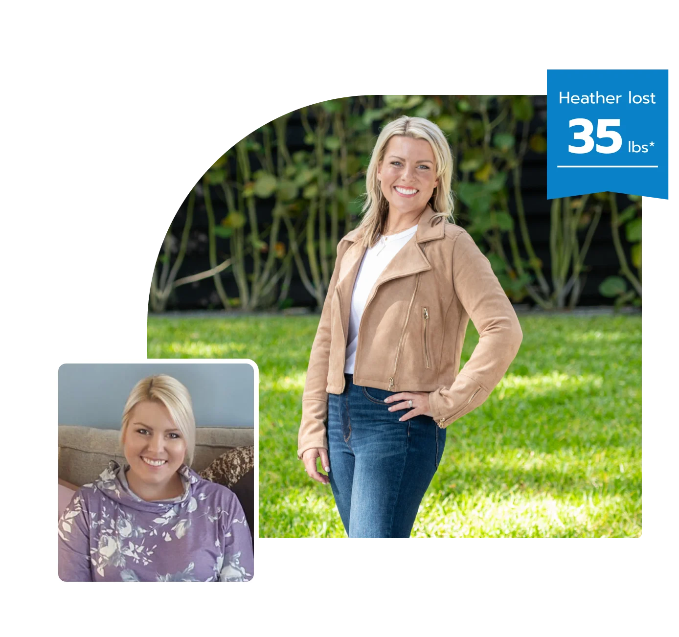 Heather before and after weight loss